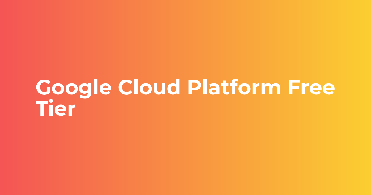 Google Cloud Platform Free Tier Cloudkul
