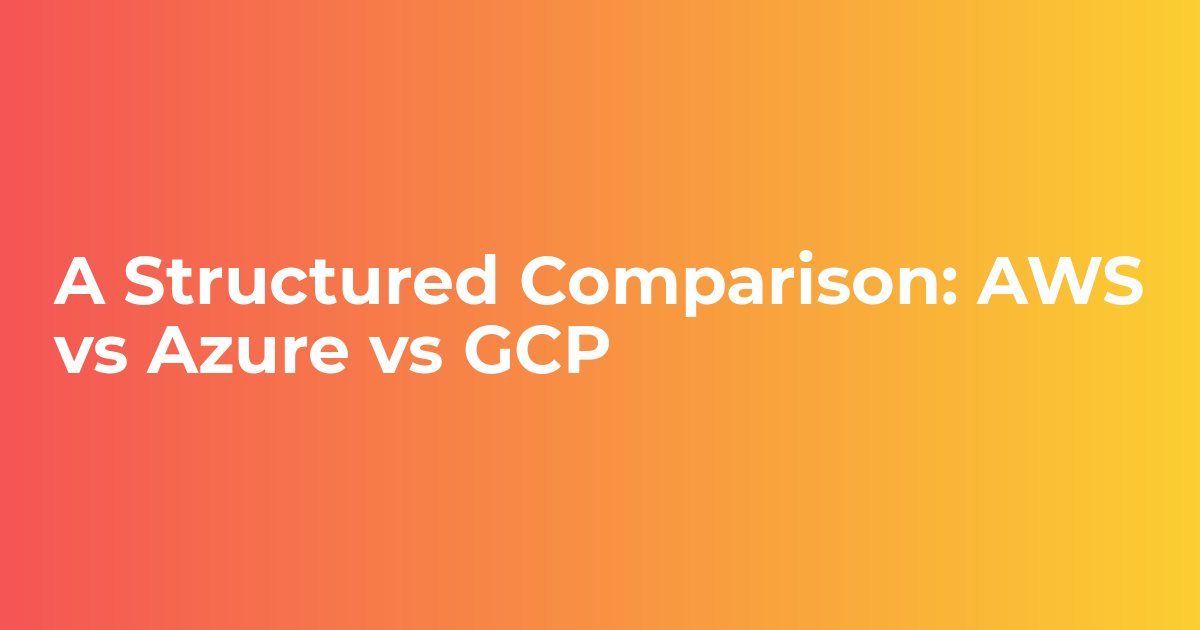A Structured Comparison AWS vs Azure vs GCP Cloudkul