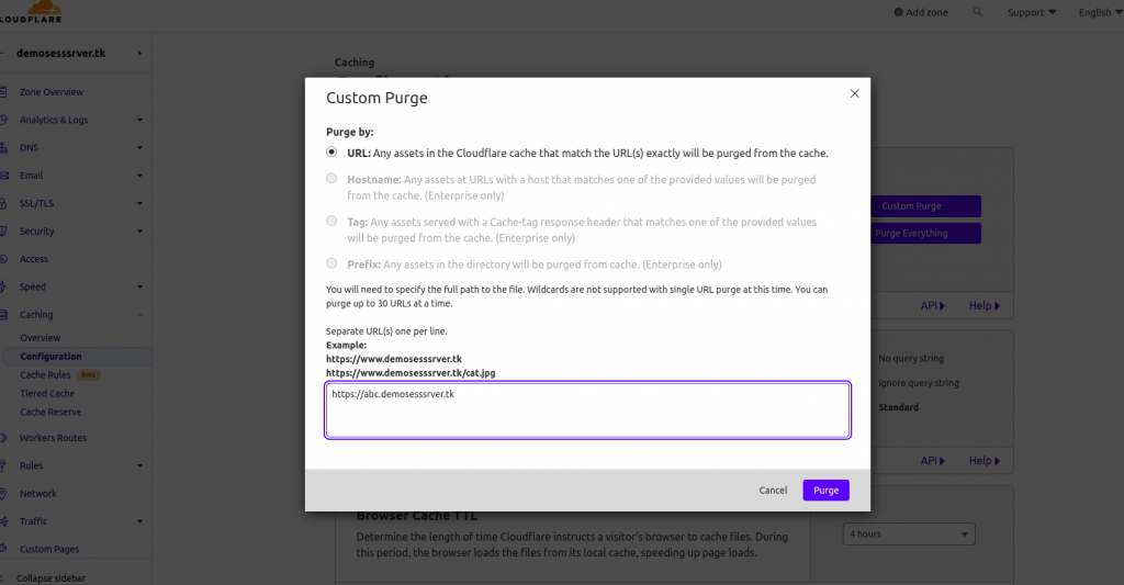 Cloudflare cache purge and expire headers Cloudkul